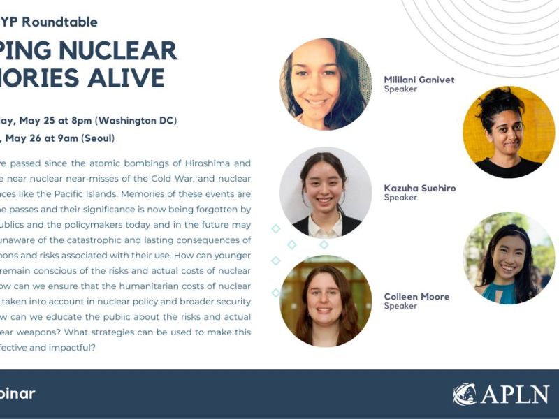Event: Keeping nuclear memories alive, an APLN-ISYP roundtable